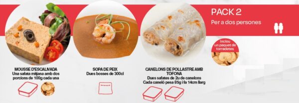 PACK 2- MENUS CANELONS TRUFATS